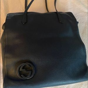 Authentic Navy Blue Gucci Shoulder Bag